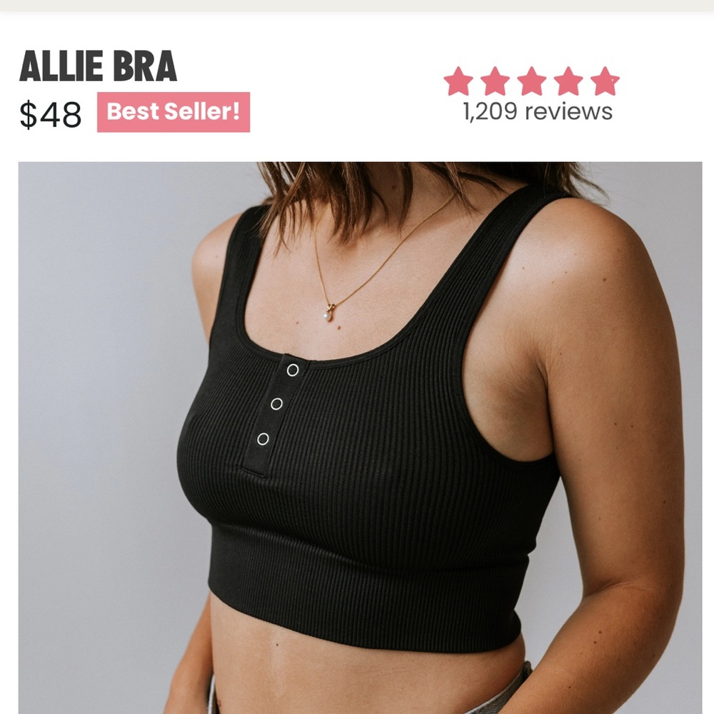 Allie Bra - Black Ribbed Nursing Bra by The Little Milk Bar